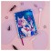 Note book A5 80 sheets in a line, light, leatherette, Meshu "Magic World", removable plastic cover, glitter, holography, offset block