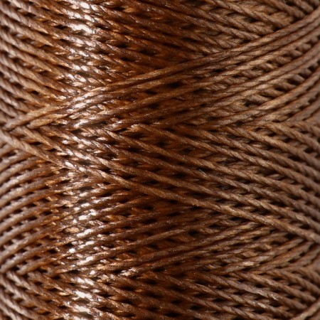 The threads are waxed, round, 300d/3, 0.35 mm, 60 ± 2 m, brown color-5
