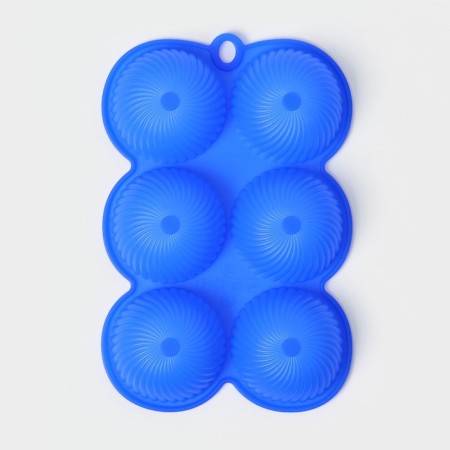Form for mousse desserts and baking "Dome", 25 × 16 × 3.5 cm, 6 cells (d = 7 cm), color mix-2