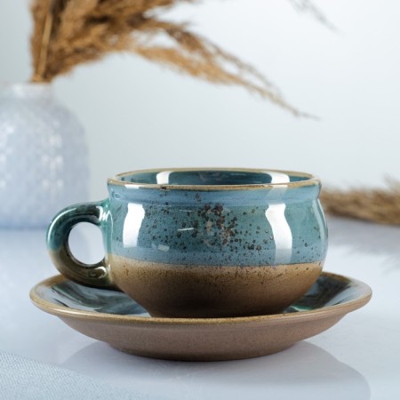 A cup with a saucer, blossom, 0.23 l, 9 cm-1