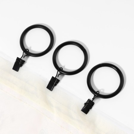 Ring for the cornice, with a clamp, d = 38/48 mm, 10 pcs, black color-1