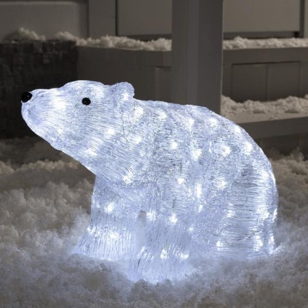 LED figure "Bear" 53 × 30 × 18 cm, acrylic, 30 led, 24 V, glow of white