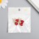 Decor for creativity metal, rhinestones "Rubin drop with a butterfly" gold 1.4x2.7 cm