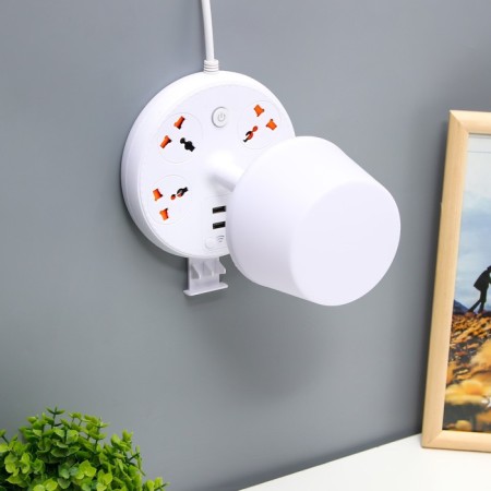 Board Lamp "ERA" LED 5W 3000K-6000K 4 outlet 2xUSB2.0 MIX 15x15x22cm RISALUX-15