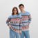 New Year. Knitted jumper KAFTAN Scandinavia size 56, blue
