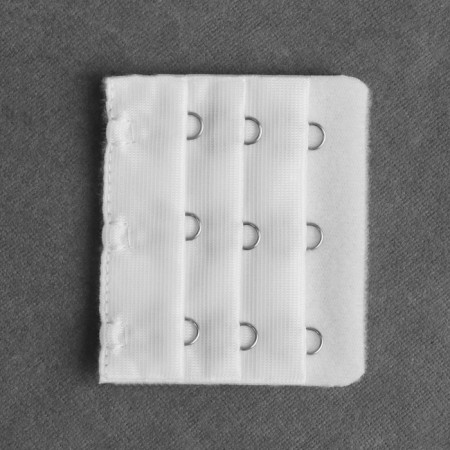 Brutter's-extension fastener, 3 rows 3 hooks, 5 × 5.5 cm, white color-1