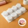 Form for mousse desserts and baking konfinetta "whirlwind", silicone, 26.5 × 17 × 3.5 cm, 8 cells (d = 6 cm), white color