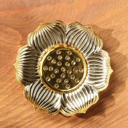Flower powder and cones stand, golden, d = 8.5 cm-1