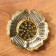Flower powder and cones stand, golden, d = 8.5 cm