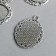 Setting (base for cabochon) Metal "Medalon - Frenchman" silver 7914 3.7x3 cm