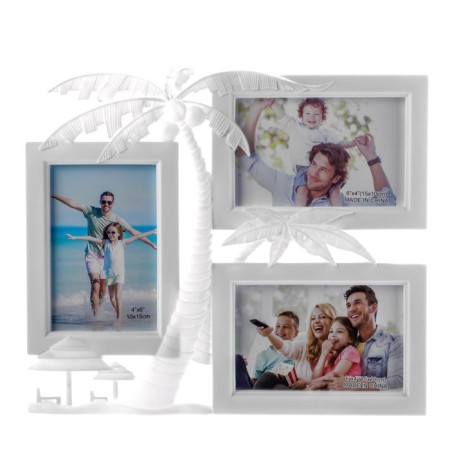 Photo frame in 3 photos 10x15 cm "Palma with cockers" white 28x33 cm-3
