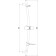 Shower stand LM8064C 685 mm with a round soap dish, chrome