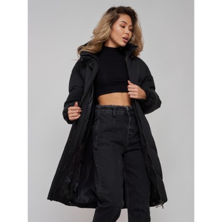 Coat insulated winter female, size 46, black color-14