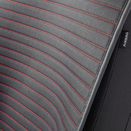 Front seats Car Performance, 2 pcs, alcantara, black-red-5