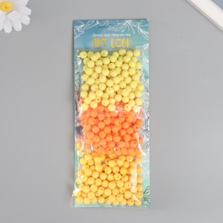 Beads for creativity plastic "citrus" matte set 3 colors x 30 g