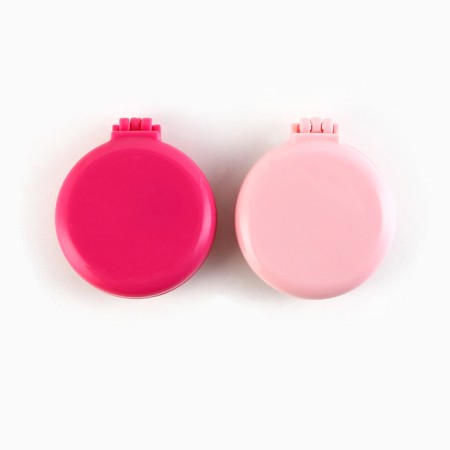 The comb is massage, folding, with a mirror, 6 × 6 x 3 cm, color pink mix-3