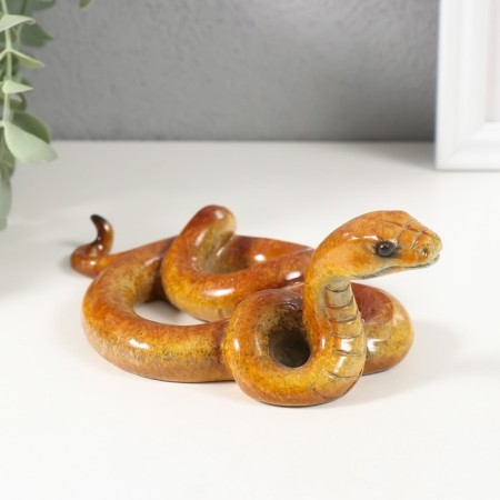 Souvenir Polystone Lak "Orange Snake" 19x10.3x6.5 cm-1