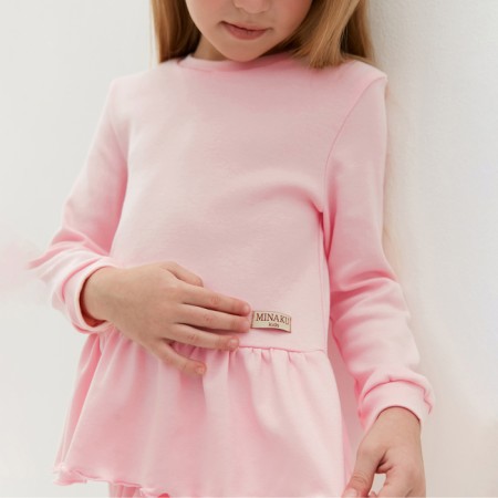 Kids (jumper, trousers) minku, pink color, height 92-98 cm-2