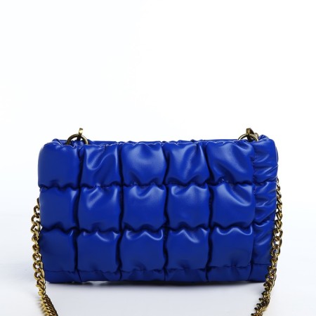 Lightning bag bag, long chain, blue color