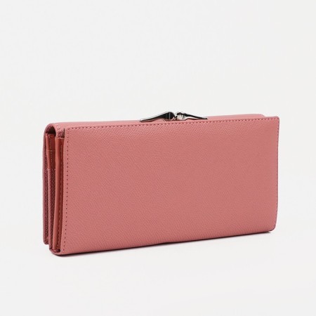 Women's wallet on magnets, pink color-1