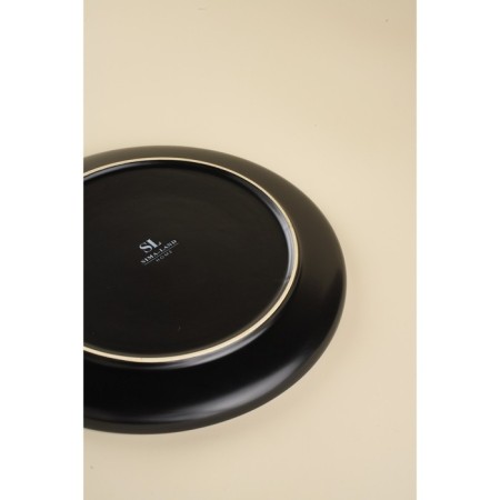 Set of porcelain plates SL Home "Dark", D = 25.5 cm, black color-3