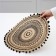 Serving napkin on the table "Africa", 38 × 38 cm, black color
