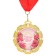Jubilee medal with the ribbon "30 years. Flowers", D = 70 mm