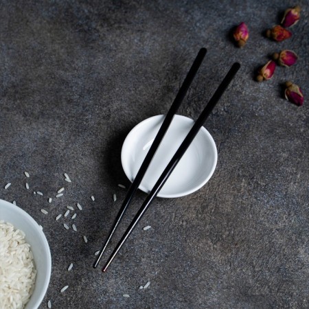 Bacchette sushi sticks, length 21 cm, black color-6