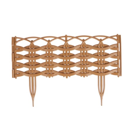 Decorative fence, 25 × 300 cm, 8 sections, plastic, beige, "Ivushka"-7