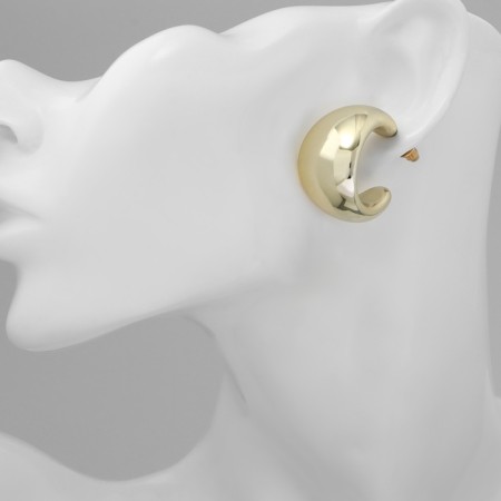 Earrings plastic "Circle" halo mini, color gold-3