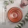 Glass salad magistro "caramel", d = 18 cm, orange color