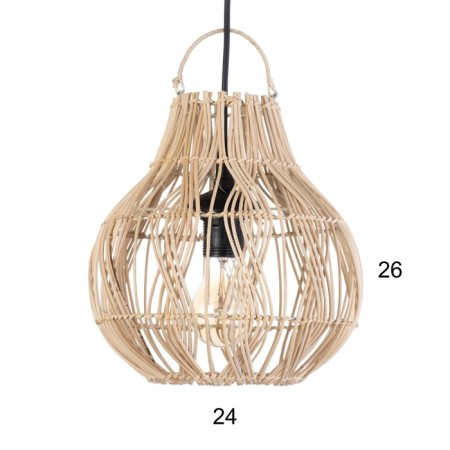 Ceiling Lamp from Rotan "Diaz" 1x120W, E27, 25x25x25 cm-3