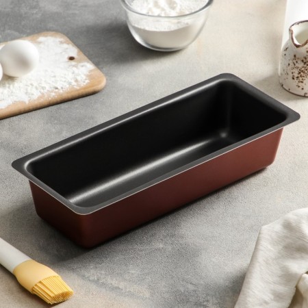 The baking sheet is “Fun”, 30 × 11 cm, h = 6.5 cm, anti -stick coating, burgundy color-3