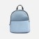 Women's backpack made of artificial leather, cosmetic bag, OTARA, Blue/Brown color