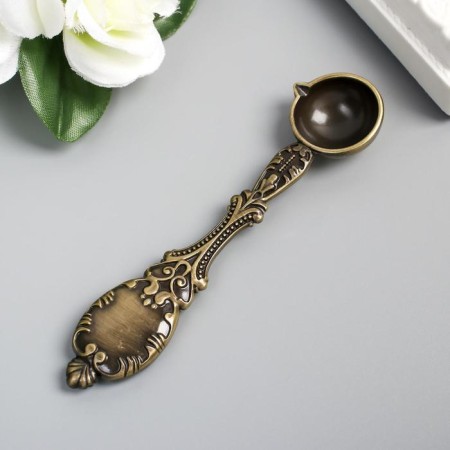 Spoon for melting waxing Metal "patterned" 36 g 11x2.5x0.8 cm-1