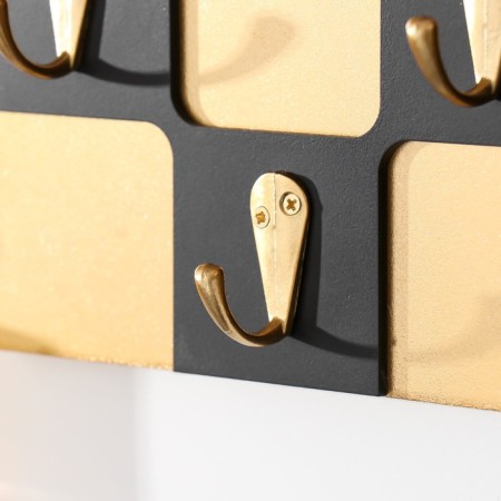 Decorative tree hooks "Chess board" black-gold 20x3x25 cm-2