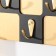 Decorative tree hooks "Chess board" black-gold 20x3x25 cm