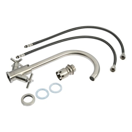 Kitchen mixer Zein ZS13, Cran-Box Brass 1/2 ", stainless steel, satin-6