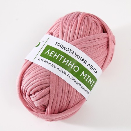 Knitted yarn 100% cotton "lentino mini" 100 g 40 m color 02 powder pink-2