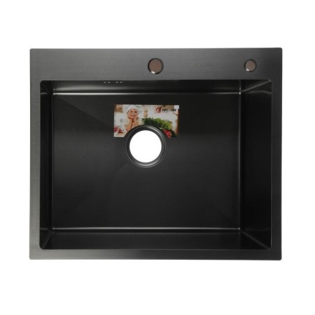 Kitchen sink Aflorn AF96050F, Sredal, S = 3.0 and 0.8 mm, 60x50x20 cm, siphon, graphite