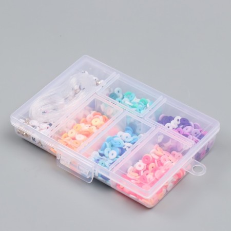 Beads in the box "Multi -colored" thread 0.8 mm 5 m 12x8.4x2.2 cm-4