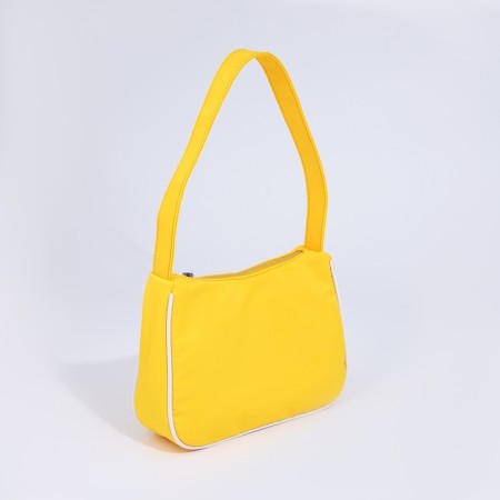 Youth bag with zipper, yellow color-2