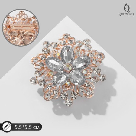 Book "Flower" with openwork petals, the color is white in pink gold