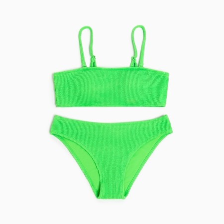 Swimsuit female separate minku plain color green, size 46-3