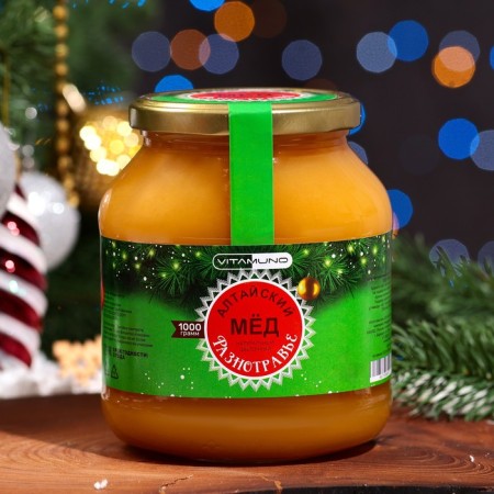New Year's honey Altai Vitamuno Vitamuno, Ball, 1000 g