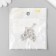 Decor for creativity metal, rhinestones "Key with a flower" silver 3x1.1 cm