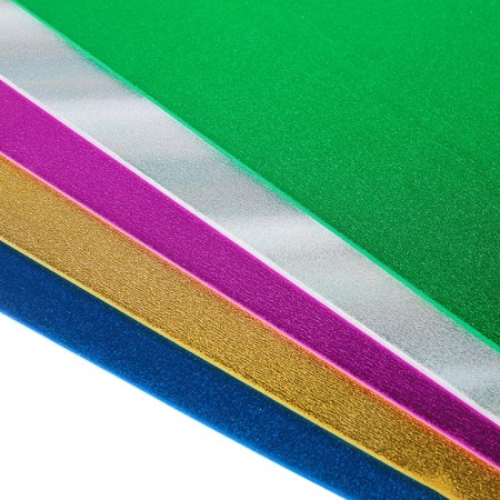 Foamiran metallized, A4, 2 mm set, Devente, 5 sheets x 5 colors-2