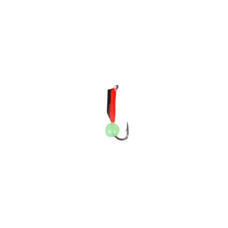 Mormyshka column black, red abdomen + green ball, weight 0.2 g-1