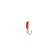 Mormyshka column black, red abdomen + green ball, weight 0.2 g