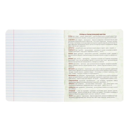 Subject Calligrata Top "Abstraction", 48 sheets in the line of literature, with reference material, cover coated cardboard, holographic lamination, offset block-3